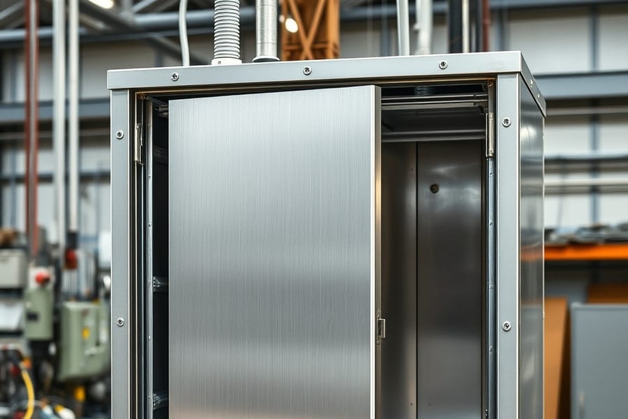 Xưởng cơ khí lắp ráp vỏ tủ điện bằng nhôm tấm cho thiết bị điện