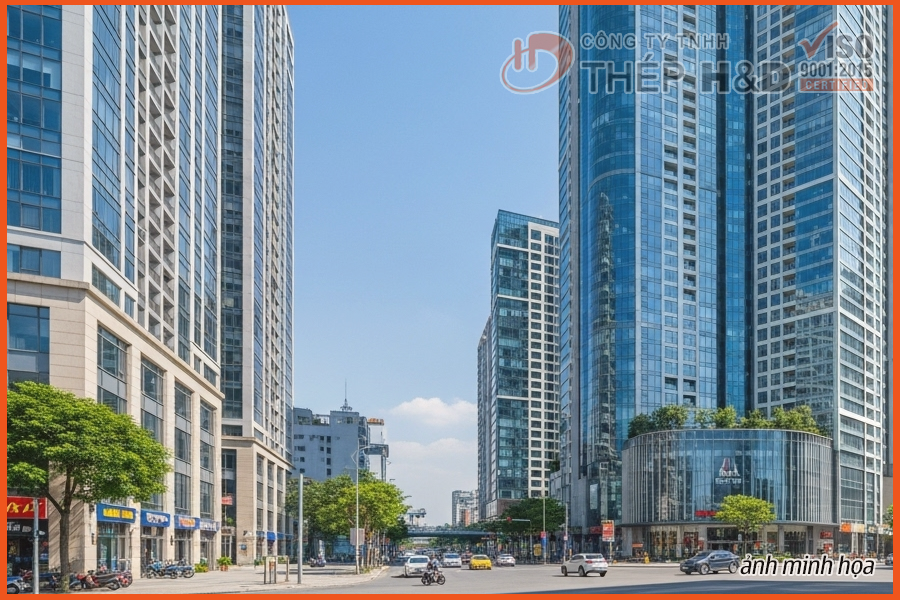 Phối cảnh dự án Thăng Long Royal Plaza trên trục đường Phạm Hùng, Hà Nội, một dự án bất động sản cao cấp