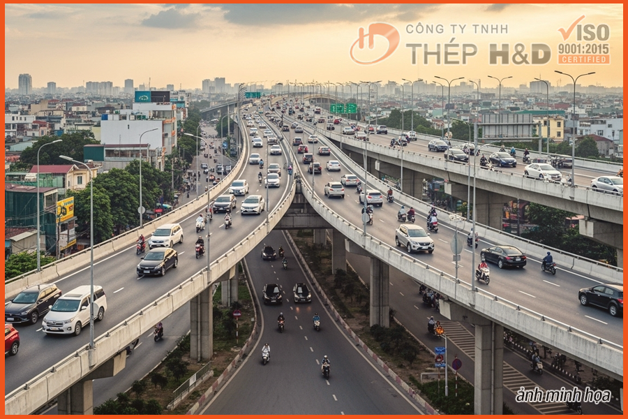 Update on the Hanoi Ring Road 4 project. Spanning 112.8 km through Hanoi, Hung Yen, and Bac Ninh, the project is set for completion in 2027, becoming a new economic growth driver for Northern Vietnam.