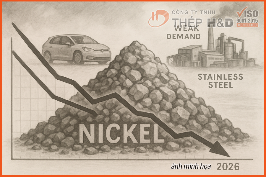Nickel Đối Mặt Thách Thức: Dự Báo Giảm Giá Đến 2026 Do Cung Vượt Cầu