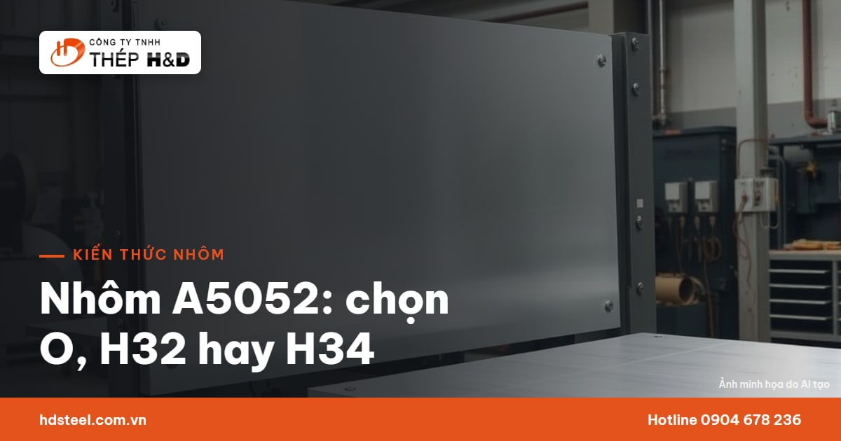 Nhôm A5052: chọn O, H32 hay H34, bán kính chấn và lỗi khi mua