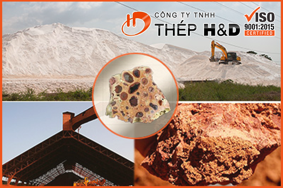 An open-pit bauxite ore mine