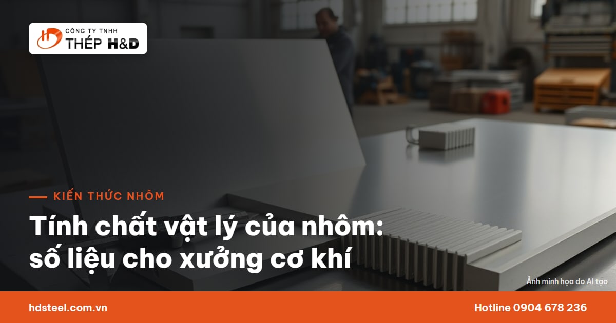 Tính chất vật lý của nhôm: số liệu 1050, 3003, 5052 cho xưởng