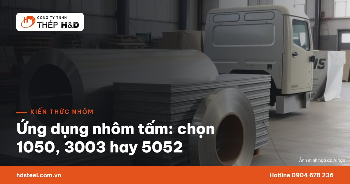 Ứng dụng nhôm tấm trong cơ khí: chọn mác 1050, 3003 hay 5052
