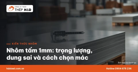 Nhôm tấm 1mm: trọng lượng, dung sai, chọn mác và cách kiểm hàng